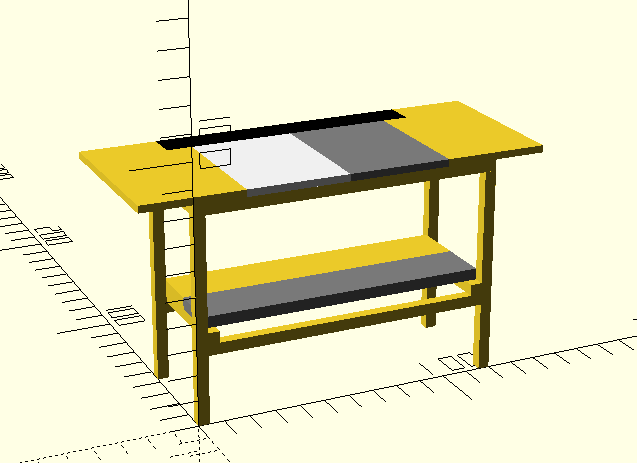 die Planung für den Druckertisch