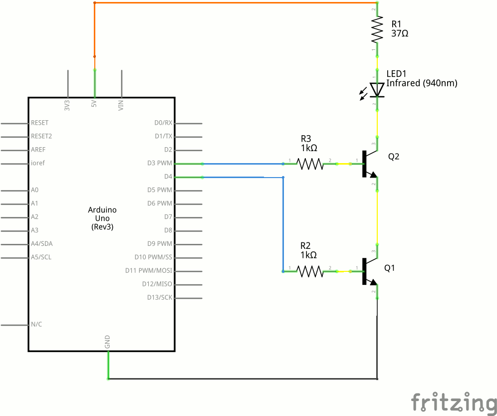 Schaltplan IR Sender V1