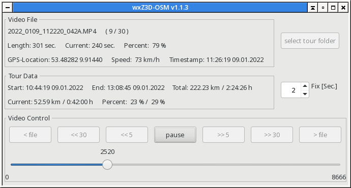 wxZ3D-OSM Haputfenster v1.1.3